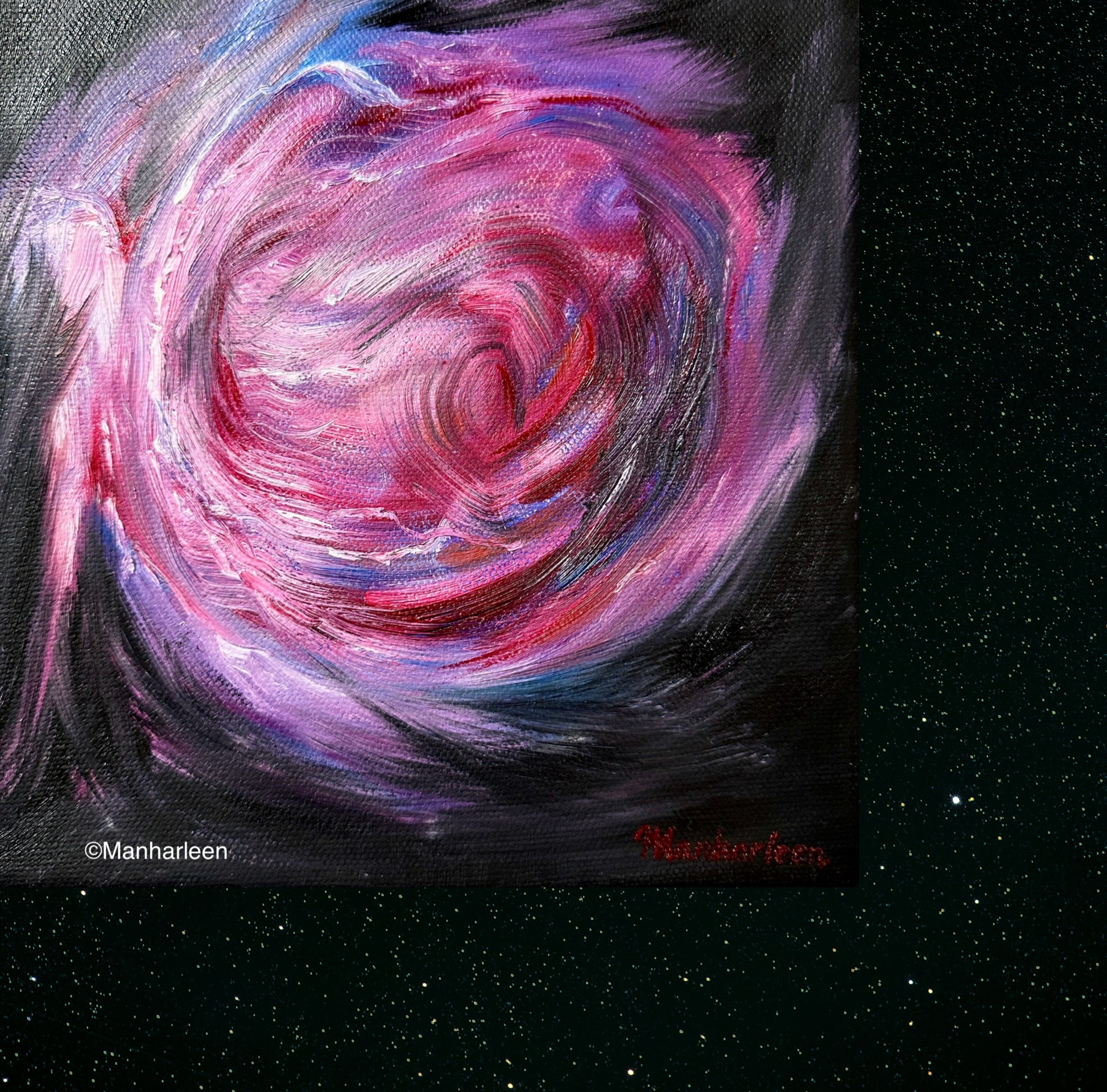 Zoom in Space Art Pink Nova. Shop art, decor, paintings.