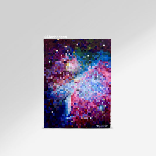 Original Oil Painting on canvas Orion Nebula, for sale, as home decor and wall decor.